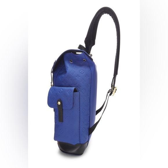 Louis Vuitton Blue Taurillon NBA Christopher Backpack MM (new) - Picture 2 of 6